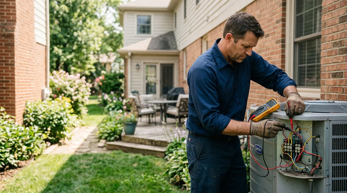 HVAC technician working near Saint Anthony, IN